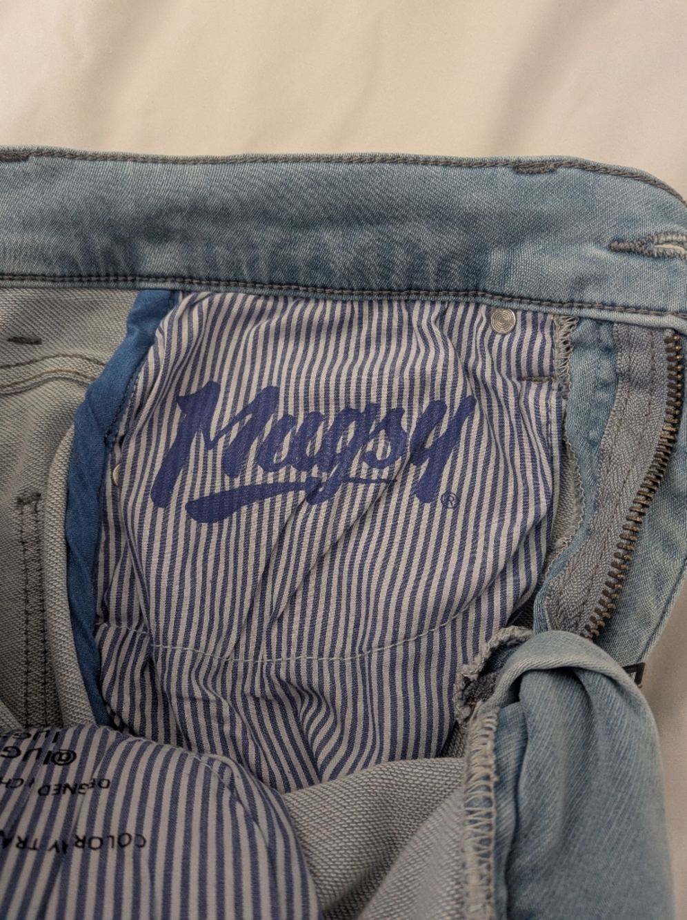 Mugsy Men's Grands Knit Light Wash Super Soft Stretchy Jeans 28 x 30 - FLX6KNSL - Picture 8 of 13